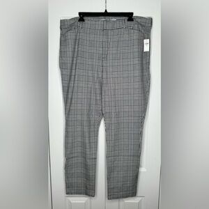 NWT - Old Navy Women's Gray Plaid Pants - Size 18 Tall